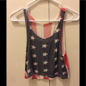 American Flag Crop Top
